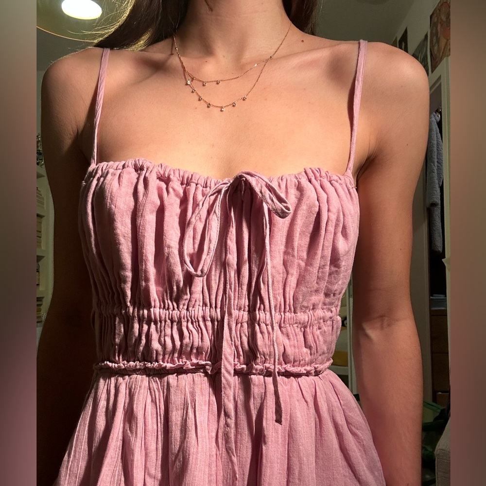 FREE PEOPLE TAKING SIDES MINI DRESS